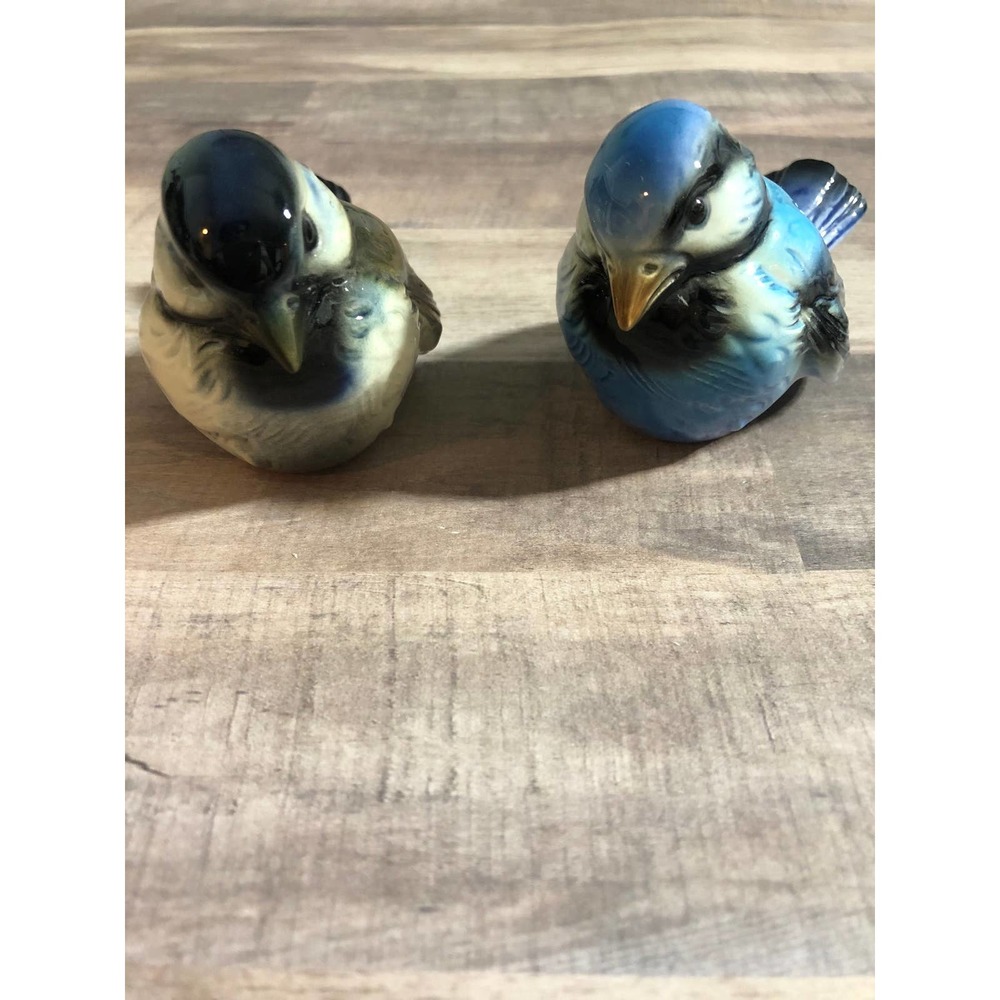 Vintage Blue Bird Figurines Standing Set of 2 Goebel W Germany (ava)